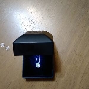 1/2ct Diamond Halo Necklace Ever BRilliant New With out Tags I1 -  H color  10Kt